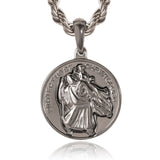 Gun Metal St Christopher Pendant - VIRAGE London
