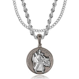 Gun Metal & Silver St Christopher X Cuban Set - VIRAGE London, 2133