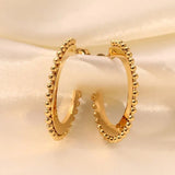 Beaded Hoop Earrings Gold - VIRAGE London