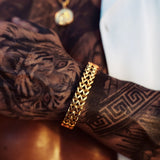 Gold Franco Bracelet 12mm - VIRAGE London