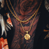 Gold St Christopher Pendant Limited Edition & Rope Chain Set - VIRAGE London, 5701
