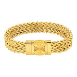 Gold Franco Bracelet 12mm - VIRAGE London