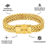 Gold Franco Bracelet 12mm - USPs - VIRAGE London