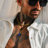Gold Lapis x Cuban Set - VIRAGE London