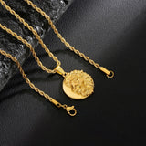 Gold Lion Pendant - VIRAGE London