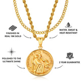 Gold St Christopher x Cuban Set - USPs - VIRAGE London, 1205