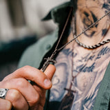 Gun Metal Crucifix Pendant - VIRAGE London