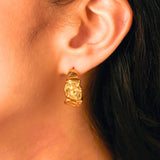 Irregular Hammered Hoop Earrings Gold - VIRAGE London