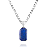 Silver Lapis Pendant - VIRAGE London