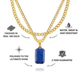 Gold Lapis x Cuban Set - USPs - VIRAGE London