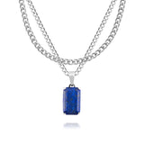 Silver Lapis x Cuban Set - VIRAGE London