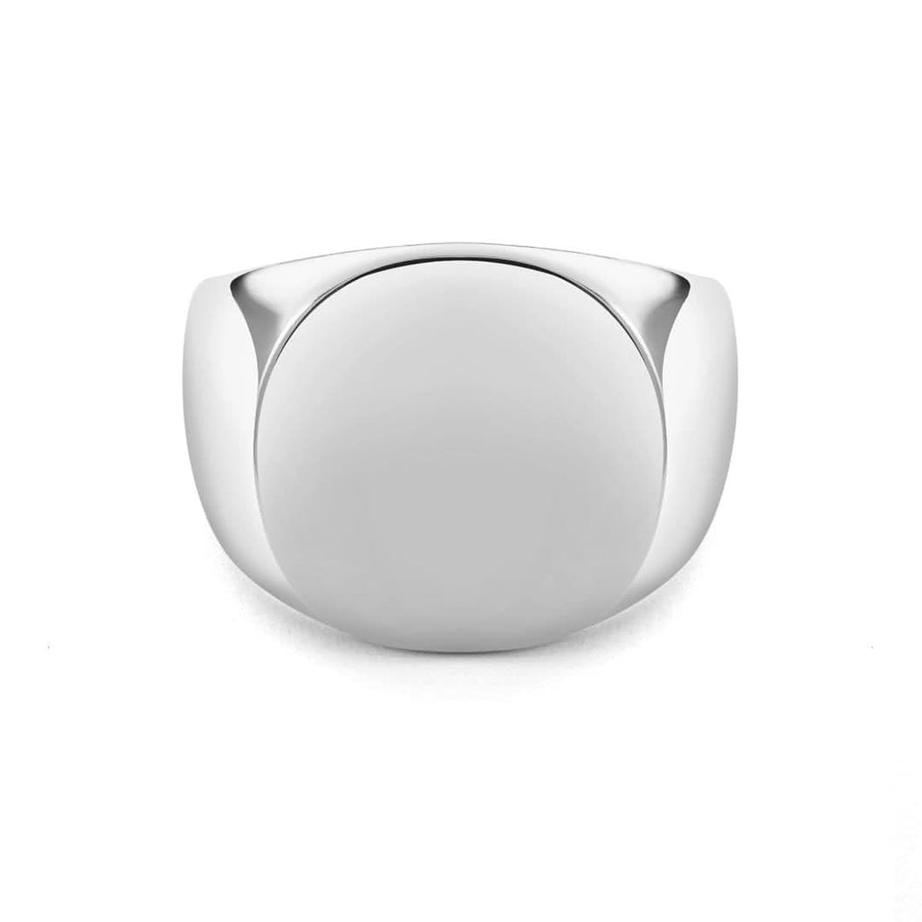Men's Oval Signet Ring Silver | VIRAGE London