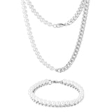 Silver Pearl x Cuban Set - VIRAGE London