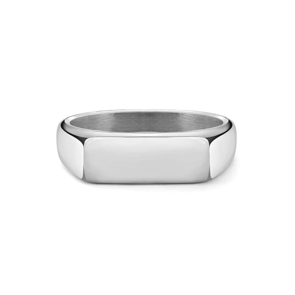 Men's Rectangle Signet Ring Silver | VIRAGE London