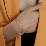 Round Snake & Bead Layered Bracelet Set Gold - VIRAGE London