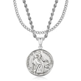 Silver St Christopher x Cuban Set - VIRAGE London, 2604