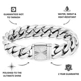 Silver Cuban Bracelet 14mm - USPs - VIRAGE London