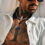 Silver Lapis x Cuban Set - VIRAGE London