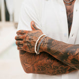 Silver Pearl x Cuban Bracelet - VIRAGE London