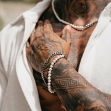 Silver Pearl x Cuban Bracelet - VIRAGE London