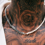 Silver Pearl x Cuban Chain - VIRAGE London