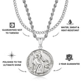 Silver St Christopher x Cuban Set - VIRAGE London, 2604