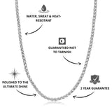 Silver Wheat Chain 3mm - USPs -VIRAGE London