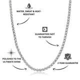 Silver Wheat Chain 5mm - USPs - VIRAGE London