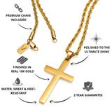 Gold Cross Pendant - USPs - VIRAGE London