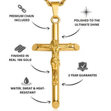 Gold Crucifix Pendant - USPs - VIRAGE London