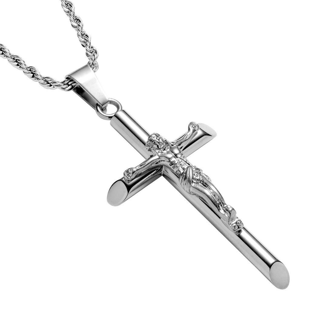 Men's Silver Crucifix Pendant VIRAGE London