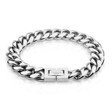Silver Cuban Bracelet 12mm - VIRAGE London, 40010001021207