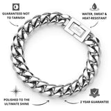 Silver Cuban Bracelet 12mm - USP's - VIRAGE London, 40010001021207