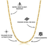 Figaro Chain Gold 3mm - USP's - VIRAGE London, 10040001010318