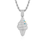 White Gold Iced Cream Pendant - VIRAGE London, 20032902030000