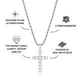 White Gold Iced Cross Pendant - USPs - VIRAGE London, 30002002030000