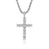 White Gold Iced Cross Pendant - VIRAGE London, 30002002030000