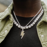 White Gold Clustered Tennis Chain 10mm - VIRAGE London, 10110002031018