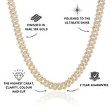 Gold Iced Prong Cuban Chain 14mm - USP's - VIRAGE London, 10020002011418