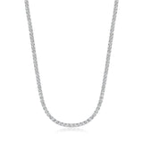 Iced Tennis Chain White Gold 3mm - VIRAGE London