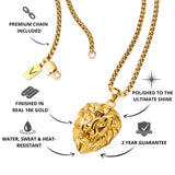 Gold Lion Pendant - USPs - VIRAGE London