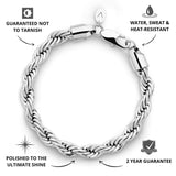 Silver Rope Bracelet 8mm - USP's - VIRAGE London, 40030001020807