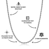 Rope Chain Silver 5mm - USP's - VIRAGE London, 10030001020518