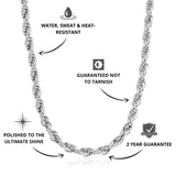 Rope Chain Silver 8mm - USP's - VIRAGE London, 10030001020818