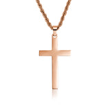 Rose Gold Cross Pendant - VIRAGE London