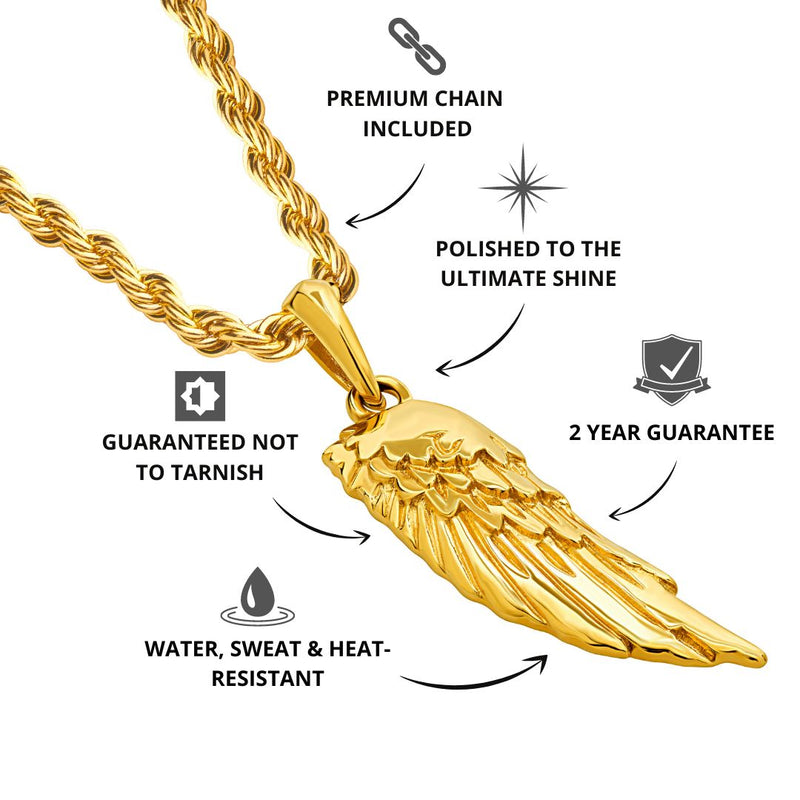 Gold Wing Pendant - USPs - VIRAGE London