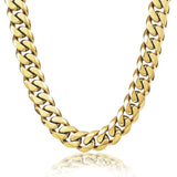 Gold Cuban Chain 14mm - VIRAGE London