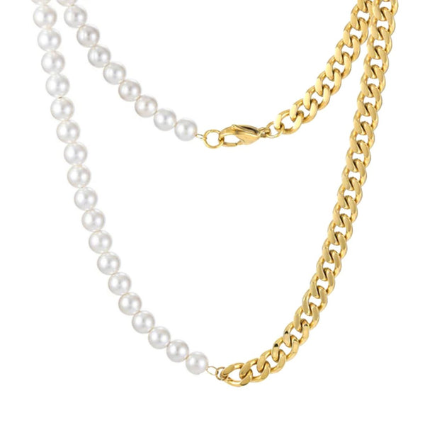Gold Pearl x Cuban Chain - VIRAGE London