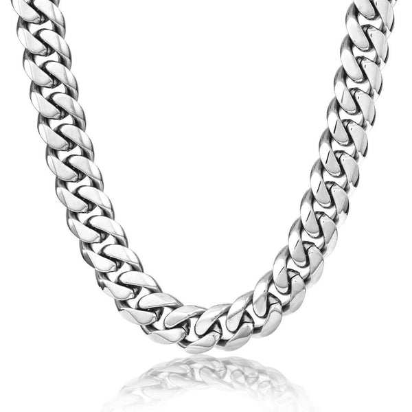 Silver Cuban Chain 14mm - VIRAGE London, 10010001021418