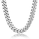 Silver Cuban Chain 14mm - VIRAGE London